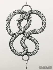 Tattoo design an uroboros serpent forming the... - эскиз тату (№1751050689_0, 27.06.2025 18:58) — Tatufoto.com