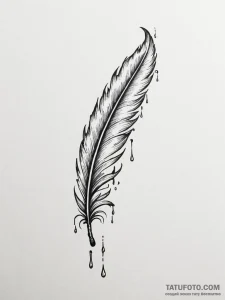 Tattoo design a single, heavy key melting lik... - эскиз тату (№1751050861_0, 27.06.2025 19:01) — Tatufoto.com