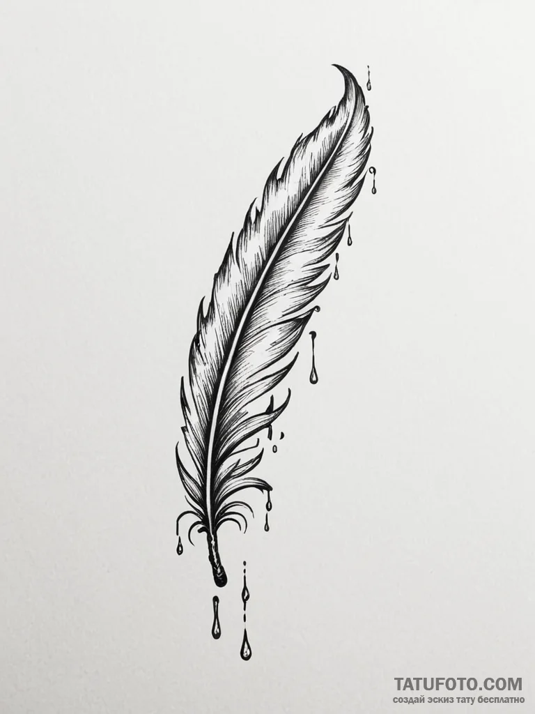 Tattoo design a single, heavy key melting lik... - эскиз тату (№1751050861_0, 27.06.2025 19:01) — Tatufoto.com