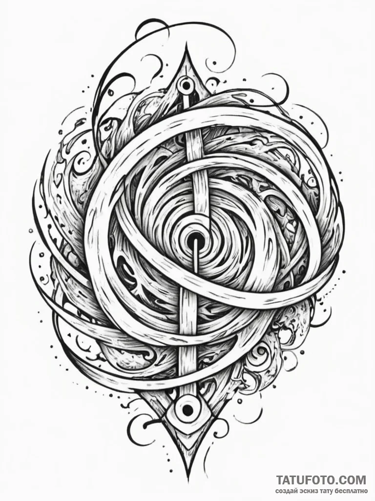 Tattoo sketch a person looking at a crossroad... - эскиз тату (№1751053327_0, 27.06.2025 19:42) — Tatufoto.com