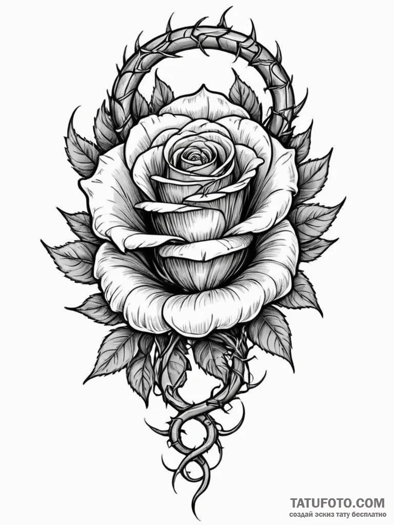 Tattoo design an uroboros serpent with a body... - эскиз тату (№1751053897_0, 27.06.2025 19:51) — Tatufoto.com