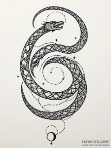 Tattoo design an uroboros serpent whose body... - эскиз тату (№1751053984_0, 27.06.2025 19:53) — Tatufoto.com