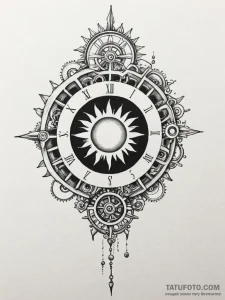 Tattoo sketch a hyper-realistic solar eclipse... - эскиз тату (№1751054240_0, 27.06.2025 19:57) — Tatufoto.com
