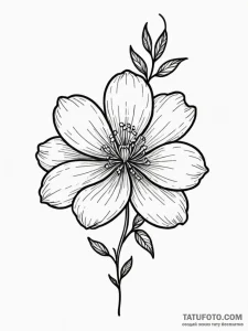 Tattoo sketch a flower that only blooms at ni... - эскиз тату (№1751054704_0, 27.06.2025 20:05) — Tatufoto.com