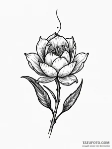 Tattoo sketch a flower bud, with its petals s... - эскиз тату (№1751054848_0, 27.06.2025 20:07) — Tatufoto.com