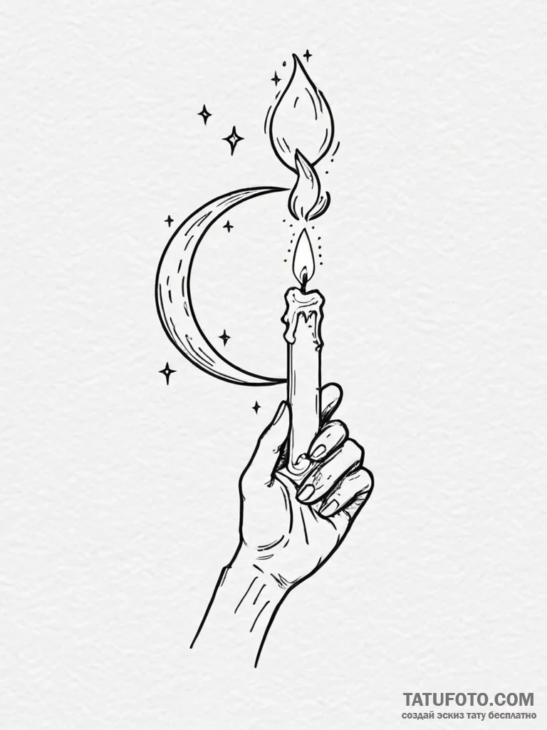 Tattoo sketch a person holding a single, unli... - эскиз тату (№1751055430_0, 27.06.2025 20:17) — Tatufoto.com