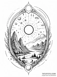Tattoo design a series of portals opening in... - эскиз тату (№1751056177_0, 27.06.2025 20:29) — Tatufoto.com
