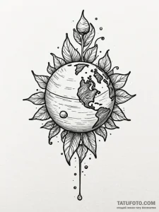 Tattoo design the surface of mars, with a sin... - эскиз тату (№1751056258_0, 27.06.2025 20:30) — Tatufoto.com