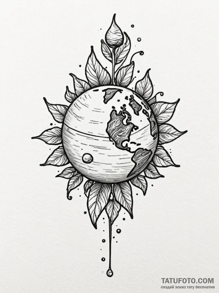 Tattoo design the surface of mars, with a sin... - эскиз тату (№1751056258_0, 27.06.2025 20:30) — Tatufoto.com