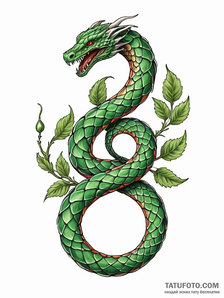 Tattoo sketch an uroboros serpent whose scale... - эскиз тату (№1751056439_0, 27.06.2025 20:33) — Tatufoto.com