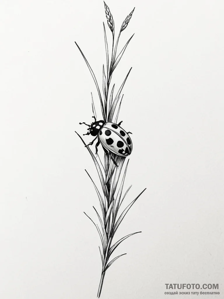 Tattoo design a single, long blade of grass,... - эскиз тату (№1751056665_0, 27.06.2025 20:37) — Tatufoto.com