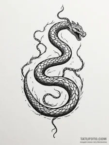 Tattoo design an uroboros serpent, where its... - эскиз тату (№1751057392_0, 27.06.2025 20:49) — Tatufoto.com