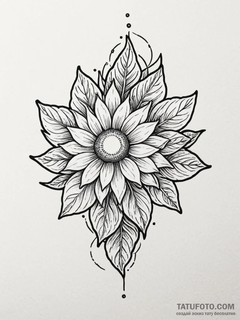 Tattoo design a plant with leaves that are li... - эскиз тату (№1751057672_0, 27.06.2025 20:54) — Tatufoto.com