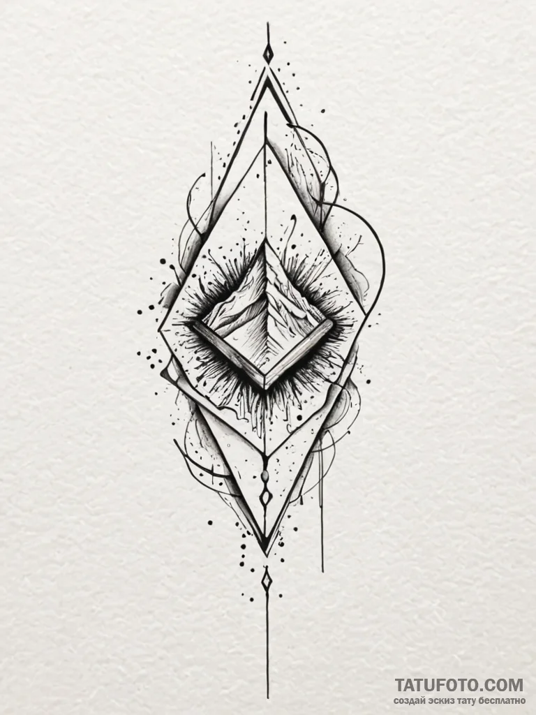 Tattoo design an abstract representation of a... - эскиз тату (№1751058266_0, 27.06.2025 21:04) — Tatufoto.com