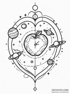 Tattoo design a planets' alignment, but the p... - эскиз тату (№1751060998_0, 27.06.2025 21:49) — Tatufoto.com