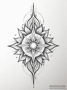 Tattoo design a single, abstract point of lig... - эскиз тату (№1751061851_0, 27.06.2025 22:04) — Tatufoto.com