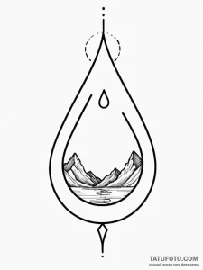 Tattoo sketch a single, perfectly formed tear... - эскиз тату (№1751062605_0, 27.06.2025 22:16) — Tatufoto.com