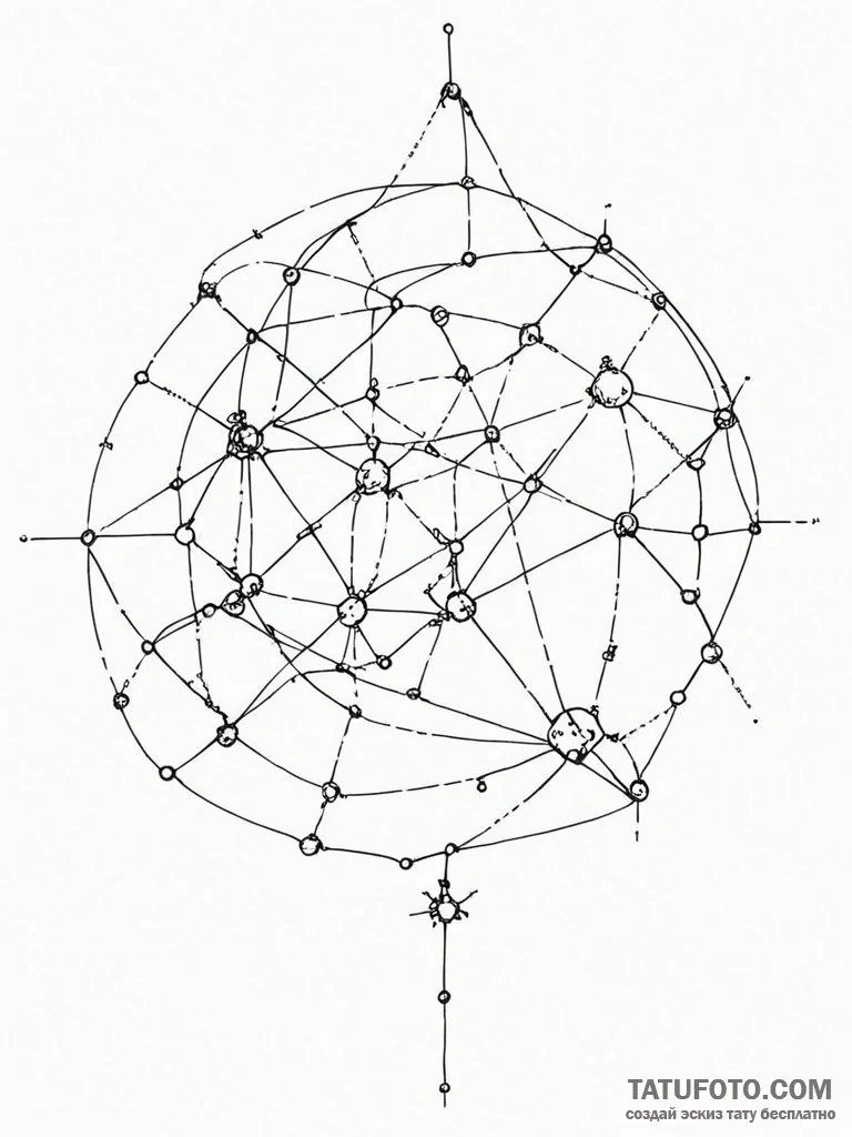 Tattoo design a fine line rendering of a comp... - эскиз тату (№1751062704_0, 27.06.2025 22:18) — Tatufoto.com