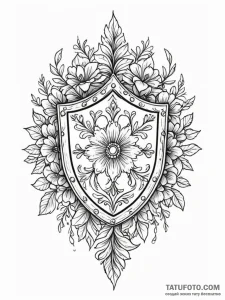 Tattoo design a subtle floral pattern forming... - эскиз тату (№1751063507_0, 27.06.2025 22:31) — Tatufoto.com