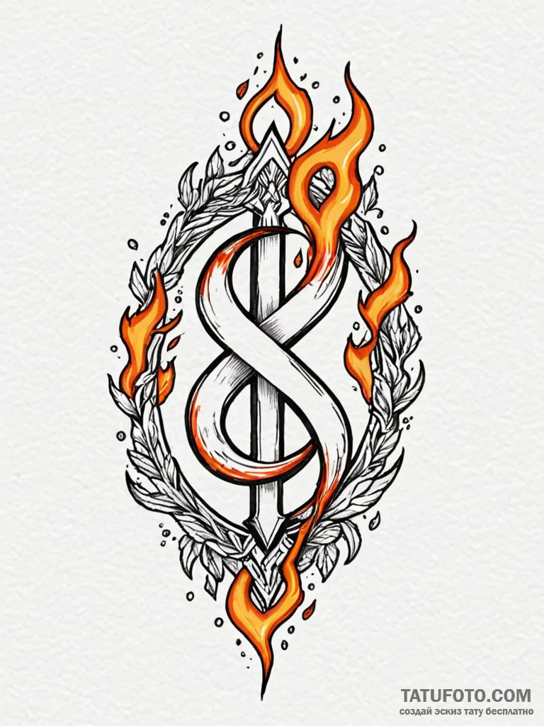 116. tattoo sketch: the rune "oud," depicted... - эскиз тату (№1751063782_0, 27.06.2025 22:36) — Tatufoto.com
