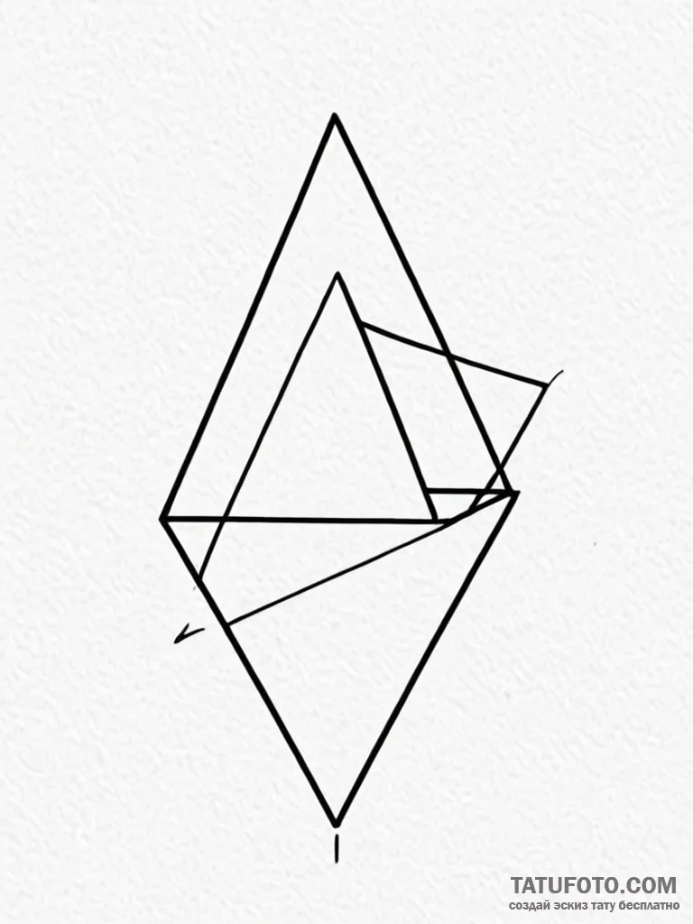 Tattoo design a small, simple geometric shape... - эскиз тату (№1751064847_0, 27.06.2025 22:54) — Tatufoto.com