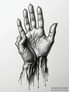Tattoo design a detailed depiction of callous... - эскиз тату (№1751066303_0, 27.06.2025 23:18) — Tatufoto.com