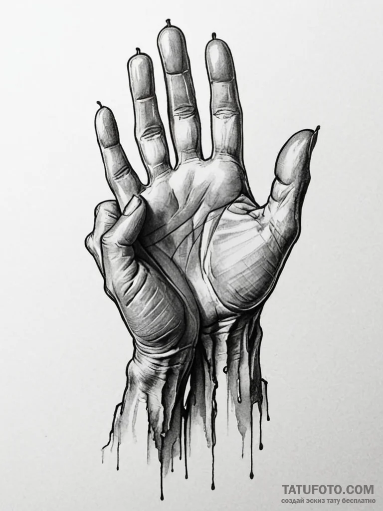 Tattoo design a detailed depiction of callous... - эскиз тату (№1751066303_0, 27.06.2025 23:18) — Tatufoto.com