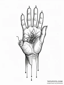 Tattoo design a strong, protective hand holdi... - эскиз тату (№1751068720_0, 27.06.2025 23:58) — Tatufoto.com