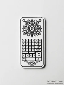Tattoo design a stylized mechanical keyboard... - эскиз тату (№1751069244_0, 28.06.2025 00:07) — Tatufoto.com