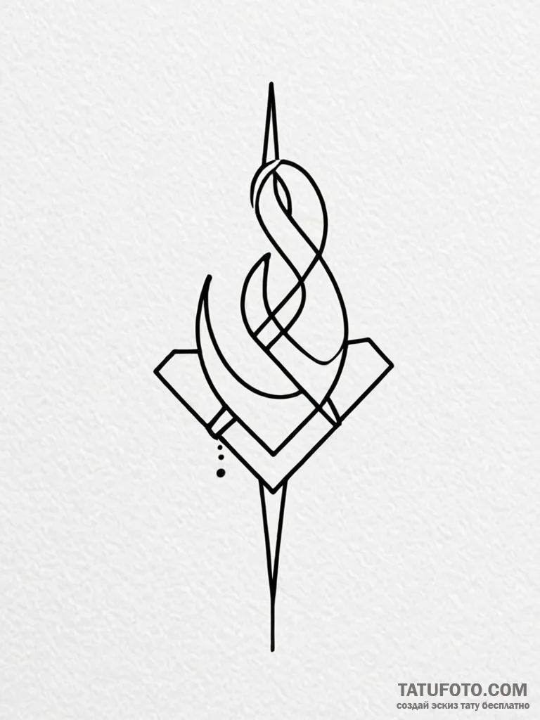 57. tattoo design: a minimalist "mir" rune, d... - эскиз тату (№1751069897_0, 28.06.2025 00:18) — Tatufoto.com