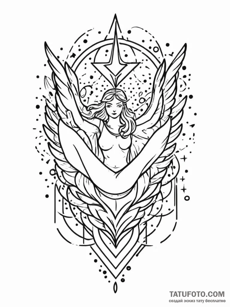 Tattoo design a glowing "victory screen" with... - эскиз тату (№1751072001_0, 28.06.2025 00:53) — Tatufoto.com