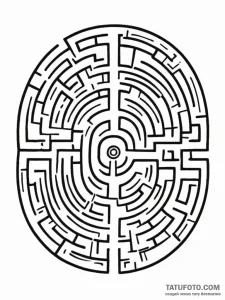 Tattoo design a labyrinth with a clear path l... - эскиз тату (№1751072498_0, 28.06.2025 01:01) — Tatufoto.com