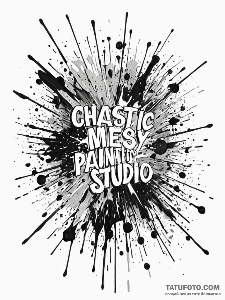 The chaotic beauty of a painter's messy, pain... - эскиз тату (№1751072582_0, 28.06.2025 01:03) — Tatufoto.com