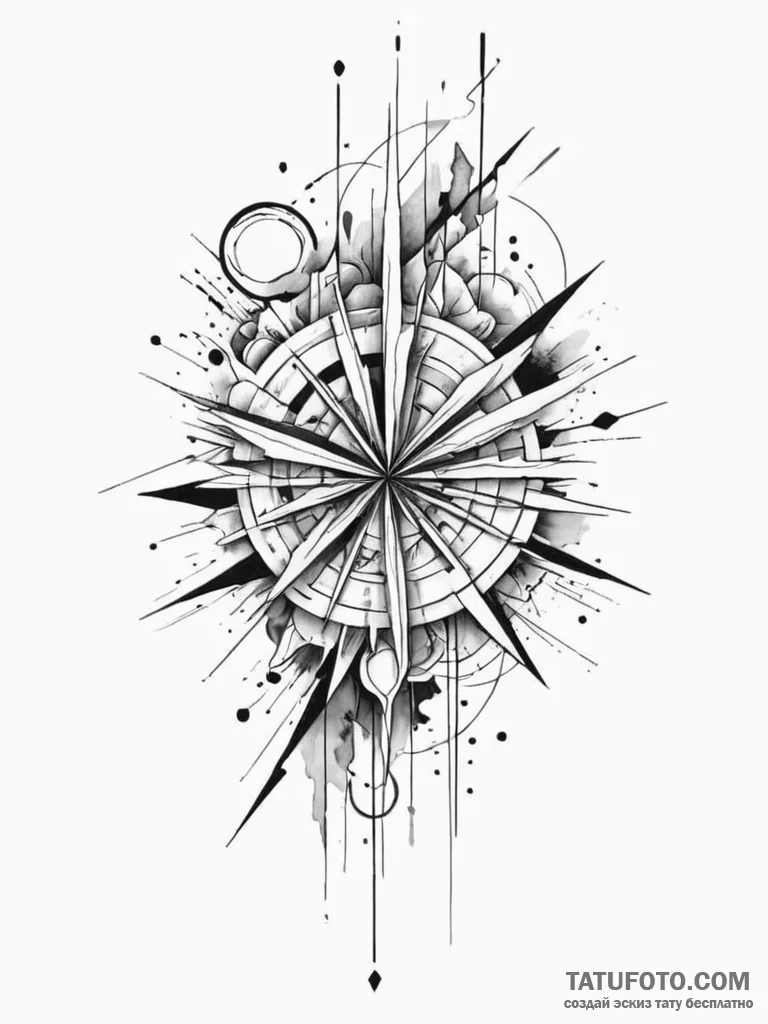 Tattoo sketch an abstract representation of "... - эскиз тату (№1751075350_0, 28.06.2025 01:49) — Tatufoto.com