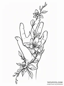 Tattoo sketch a vine wrapping around a human... - эскиз тату (№1751075975_0, 28.06.2025 01:59) — Tatufoto.com