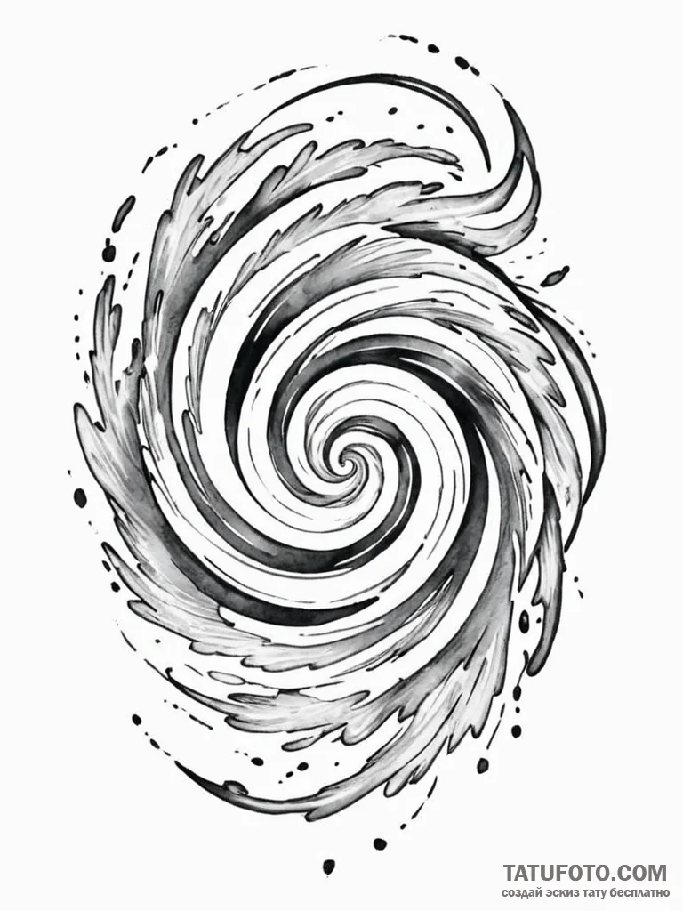 Tattoo design an abstract "fast travel" icon... - эскиз тату (№1751076119_0, 28.06.2025 02:01) — Tatufoto.com