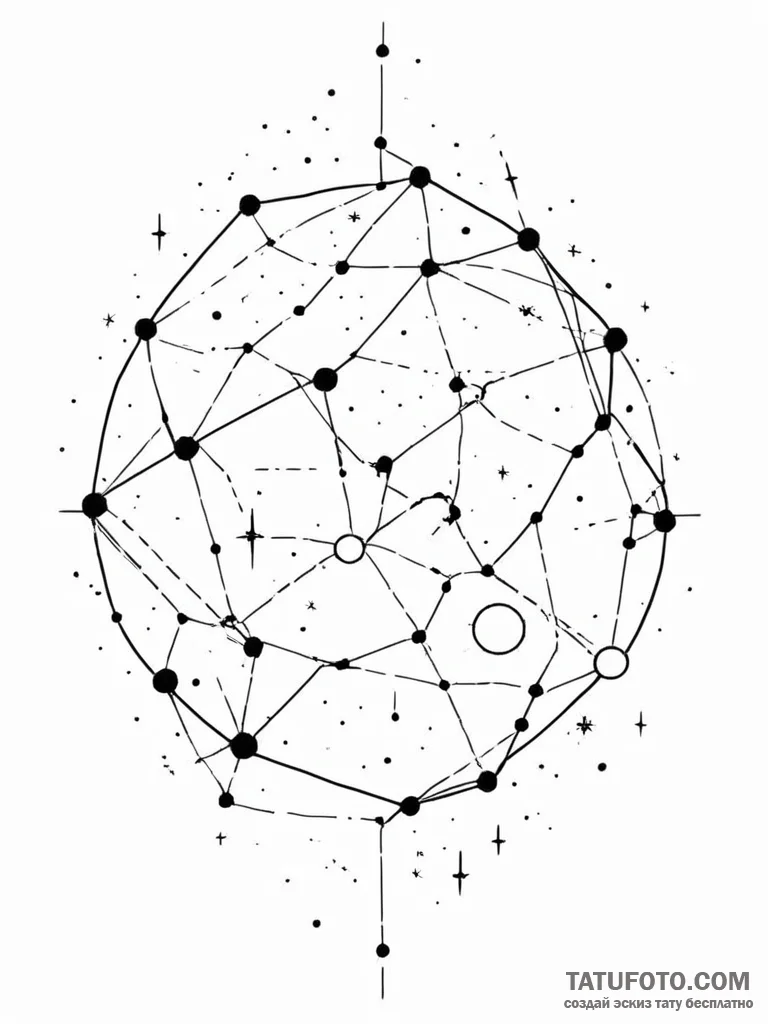 группа 8: созвездия и космические (constellat... - эскиз тату (№1751077104_0, 28.06.2025 02:18) — Tatufoto.com