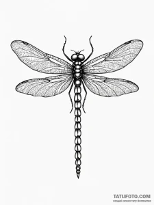 Tattoo design a delicate dragonfly, with intr... - эскиз тату (№1751077771_0, 28.06.2025 02:29) — Tatufoto.com