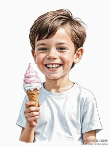 A young boy with a missing front tooth, grinn... - эскиз тату (№1751077850_0, 28.06.2025 02:30) — Tatufoto.com