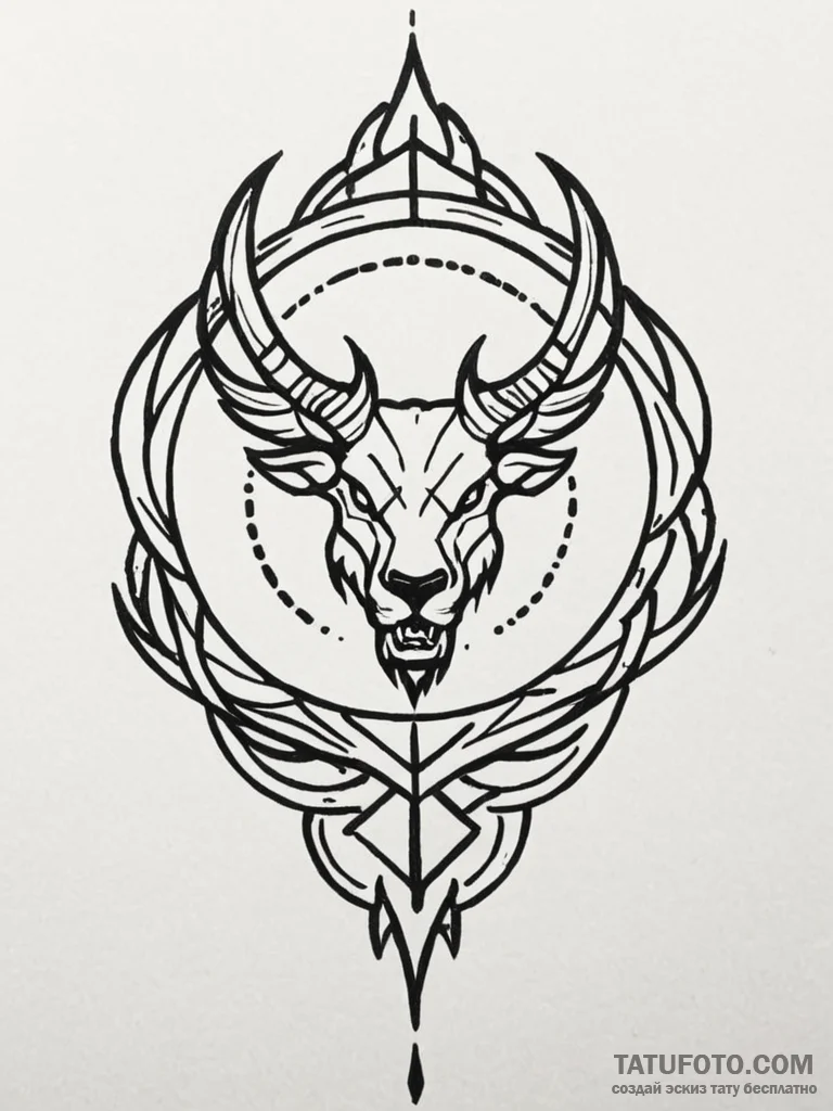 Tattoo sketch a crossfit-inspired symbol of s... - эскиз тату (№1751078977_0, 28.06.2025 02:49) — Tatufoto.com