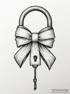 Tattoo design a lock of hair tied with a ribb... - эскиз тату (№1751079292_0, 28.06.2025 02:54) — Tatufoto.com