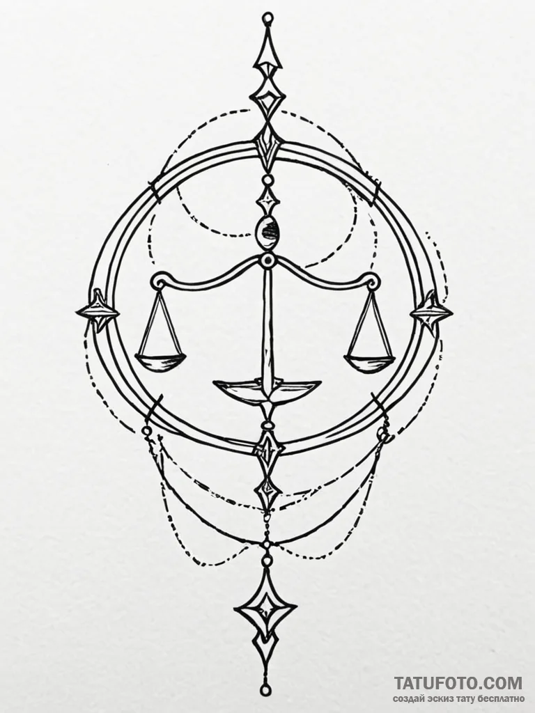 Tattoo sketch a subtle hint of the zodiac ele... - эскиз тату (№1751079958_0, 28.06.2025 03:05) — Tatufoto.com