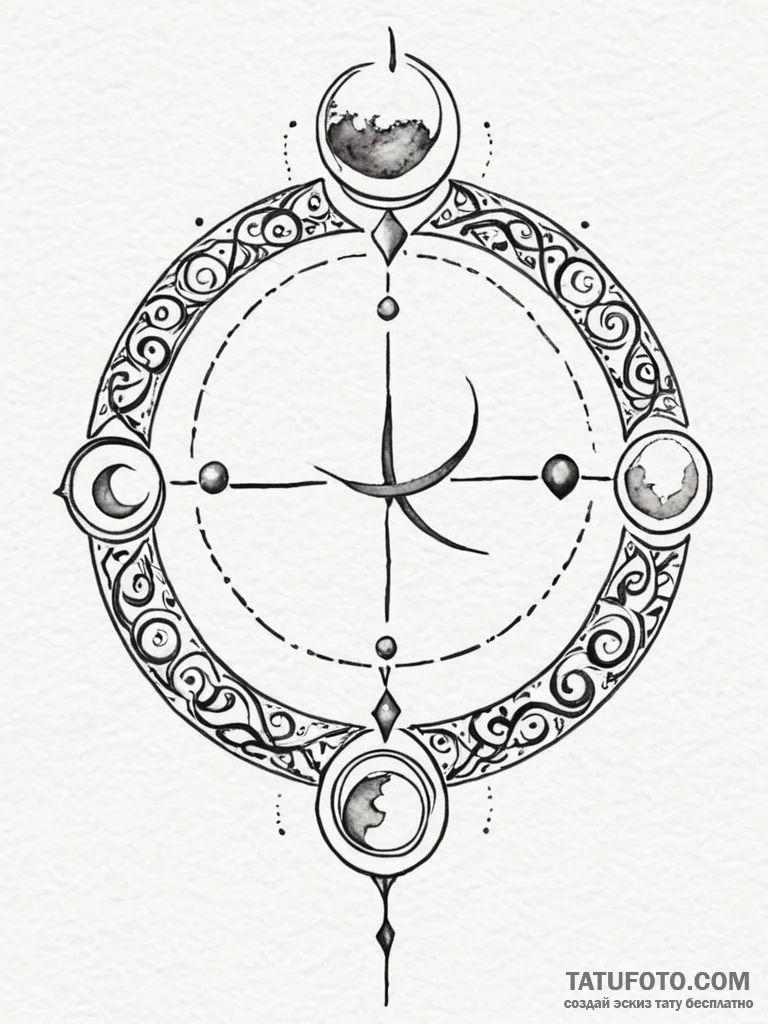 155. tattoo sketch: "gadat" rune with celesti... - эскиз тату (№1751080141_0, 28.06.2025 03:09) — Tatufoto.com
