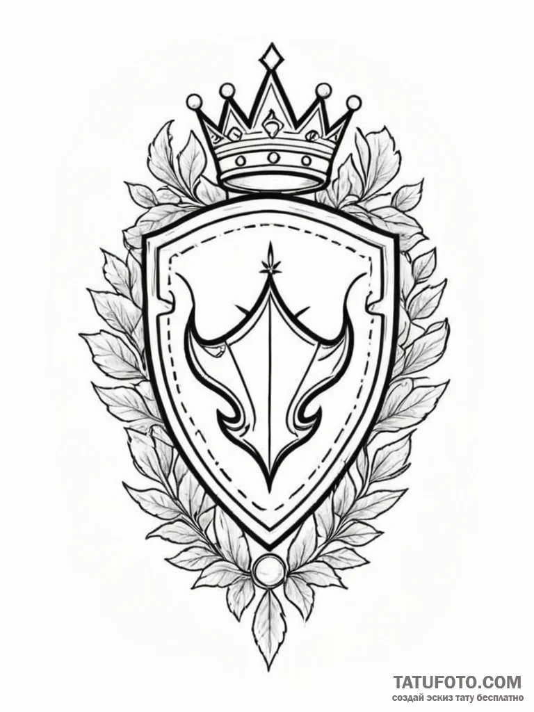 Tattoo design a "solo win" icon with a crown... - эскиз тату (№1751083920_0, 28.06.2025 04:12) — Tatufoto.com