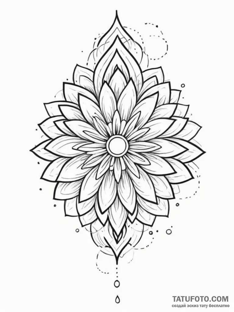 Tattoo design an abstract flow of positive en... - эскиз тату (№1751084873_0, 28.06.2025 04:27) — Tatufoto.com