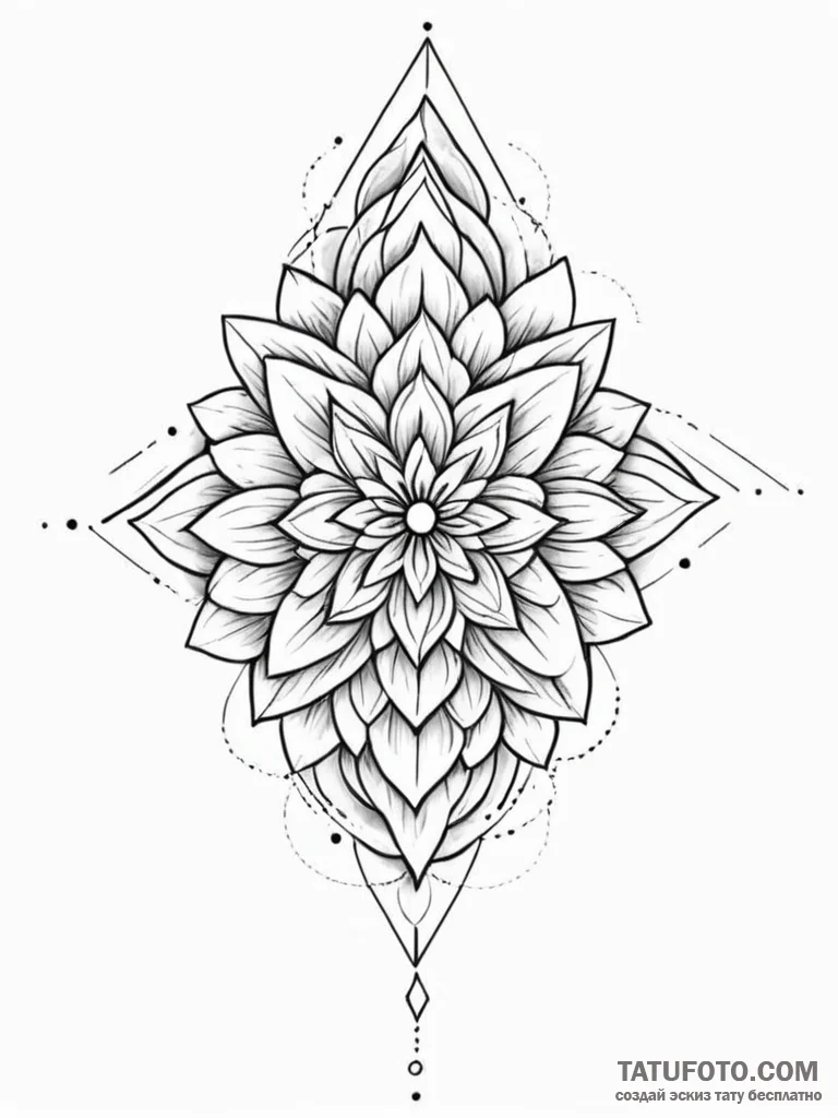 Tattoo sketch an abstract geometric pattern c... - эскиз тату (№1751085239_0, 28.06.2025 04:33) — Tatufoto.com