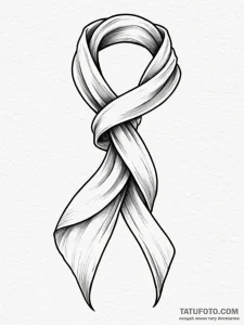 Tattoo design a flowing scarf or ribbon, symb... - эскиз тату (№1751087131_0, 28.06.2025 05:05) — Tatufoto.com