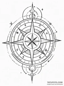 Tattoo design a celestial map with a single,... - эскиз тату (№1751087777_0, 28.06.2025 05:16) — Tatufoto.com