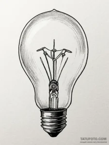 Tattoo design a lightbulb emitting powerful i... - эскиз тату (№1751088050_0, 28.06.2025 05:20) — Tatufoto.com