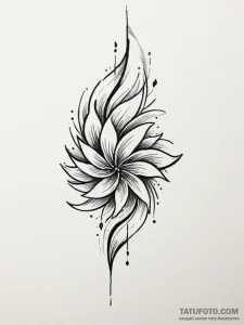 Tattoo sketch a strong, single brushstroke, s... - эскиз тату (№1751088635_0, 28.06.2025 05:30) — Tatufoto.com